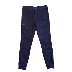 Navy skinny cargo pants